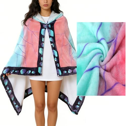 Hooded Wearable Blanket Cloak - Soft Cozy Throw Wrap, 63 x 40 Inch