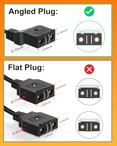 Electric Deep Fryer Magnetic Power Cord Replacement, 3.28ft 16AWG Flat Cable