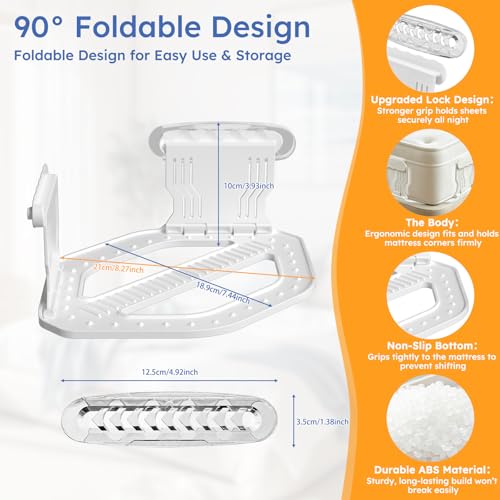 Heavy Duty Bed Sheet Holders - 4 Pack Corner Fasteners