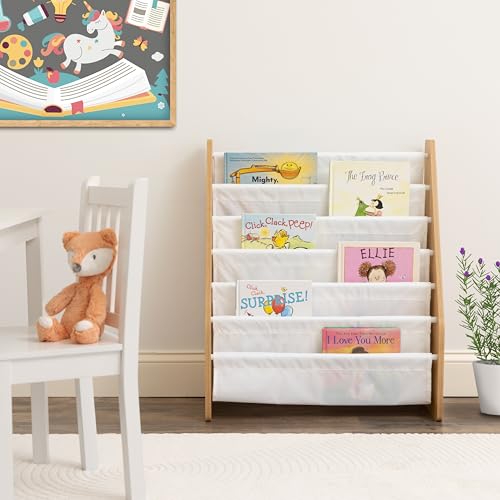 Kids Front-Facing Bookshelf - 6-Tier Montessori Toddler Bookcase Organizer