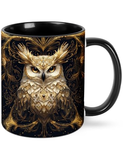 FyLybois Owl Coffee Mug 11oz Ceramic Cup with Handle – Funny Gift for Women