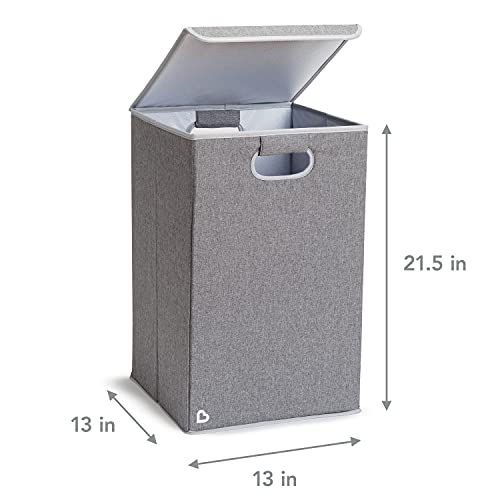 Collapsible Baby Laundry Hamper with Lid, Large Nursery Organizer