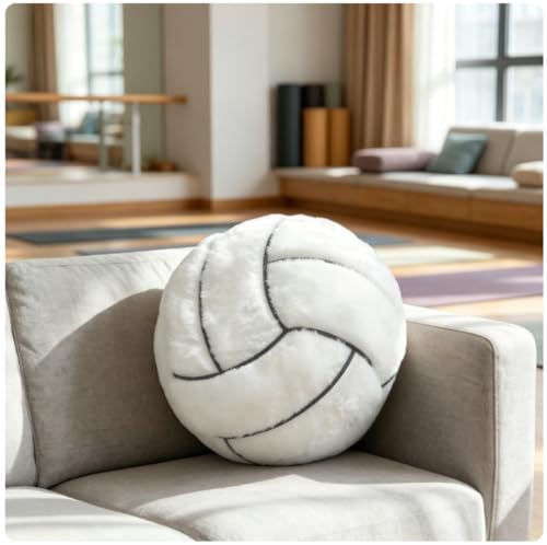 14-Inch Volleyball Plush Throw Pillow Soft Stuffed Sports Toy