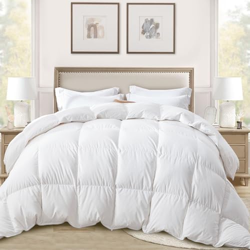 King Size Ultra-Soft Down Feather Comforter - All Season Duvet Insert