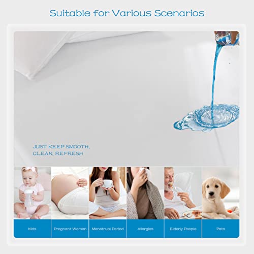 GRT Twin Waterproof Mattress Protector (2-Pack) - Fitted Deep Pocket 5"-19"