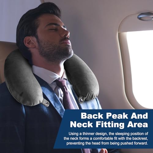 Travel Pillow - 100% Pure Memory Foam U-Shaped Neck Support