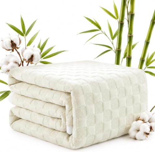 Organic Cotton Waterproof Mattress Protector King Size - 250GSM, Deep Pocket, Noiseless