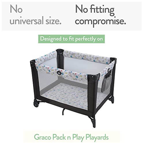 Joey + Joan Pack and Play Fitted Sheets - 100% Cotton Playpen Sheets (2 Pack)
