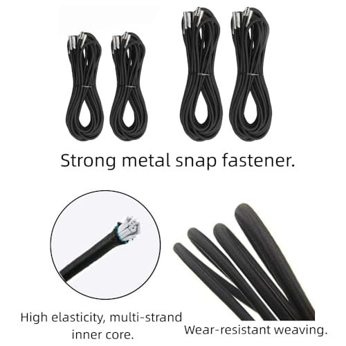 Heavy Duty Bungee Cord Replacement Kit for Zero Gravity Chairs - 4 Pack