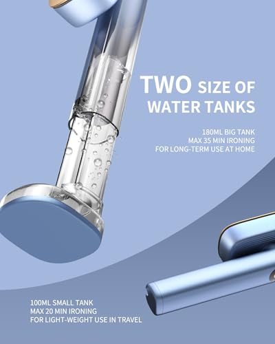 2-in-1 Portable Garment Steamer and Iron, 1200W Fast Heat-up Travel Steamer