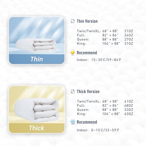 Sunflower Queen Down Alternative Comforter - Lightweight Duvet Insert (88"x88")