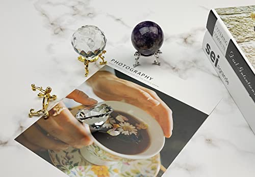 10-Piece Gold Crystal Ball Display Stand for 40mm-80mm Spheres and Stones