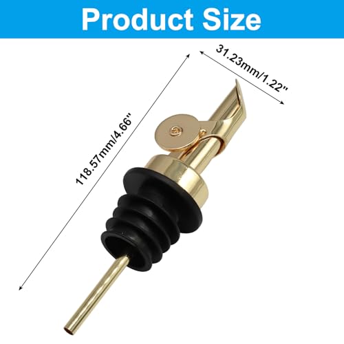 2 Pack Gold Auto Flip Pour Spouts for Bottles - Universal Fit Kitchen & Bar