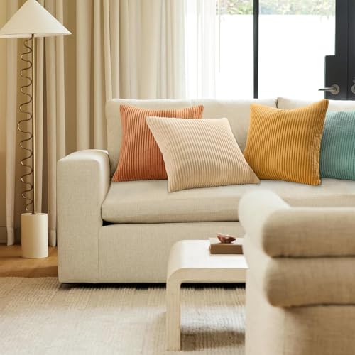 Topfinel Decorative Throw Pillow Covers Set of 4 (18x18 Soft Cushion Cases)