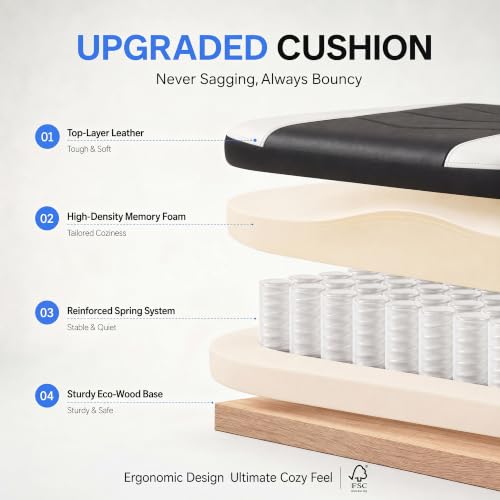 Ergonomic High Back Gaming Chair with Footrest & USB Massage Support