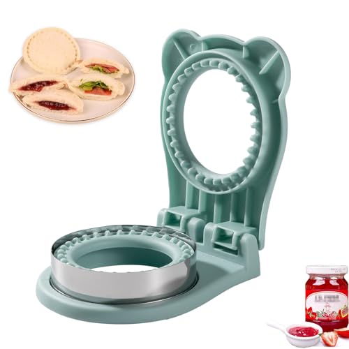 Round Sandwich Cutter and Sealer, Stainless Steel Pocket Press (3.7 Inch)