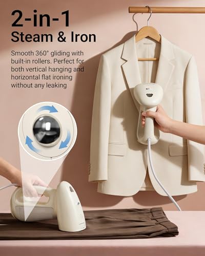 Bear Handheld Clothes Steamer, 1300W Portable Garment Steamer with 230ml Tank