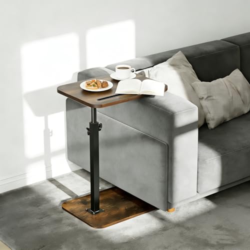 C-Shaped Swivel TV Tray Table - Height Adjustable Laptop & Snack Desk