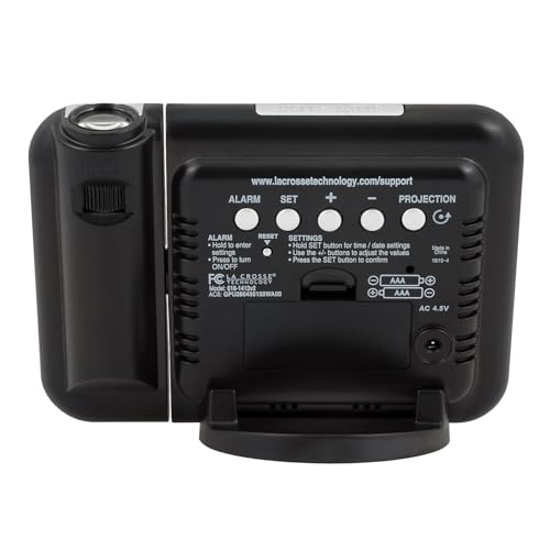 Projection Alarm Clock with Indoor Temperature and Humidity Display