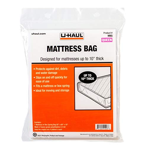 U-Haul Heavy-Duty Queen Mattress Bag for Moving & Storage (92" x 60" x 10")