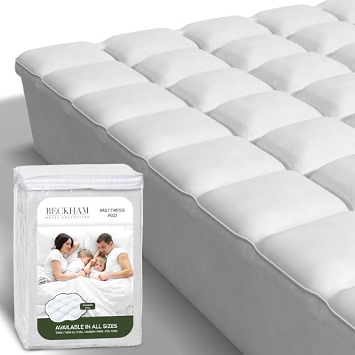 Queen Size Mattress Pad & Protector - Extra Padded Quilted Topper