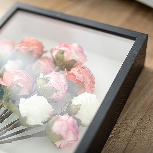 8x10 Wood Shadow Box Frame - 3 Pack Deep Display Case for Photos & Crafts