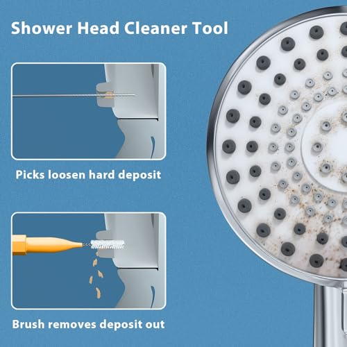 Shower Head Cleaner Brush & Pick Tool Set for Small Hole Unclogging