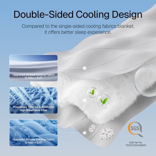 Cooling Blanket Comforter for Hot Sleepers - King Size 106"x90"