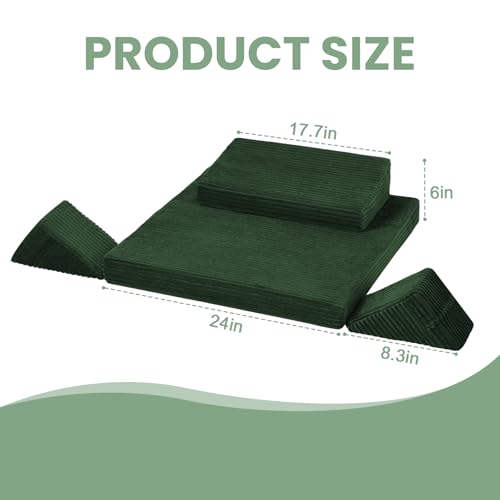 Meditation Cushion Set with Knee Support - Large Washable Yoga Floor Pillow