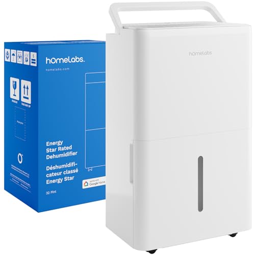 Smart Wi-Fi Dehumidifier for Large Rooms Up to 4500 Sq Ft 32 Pint