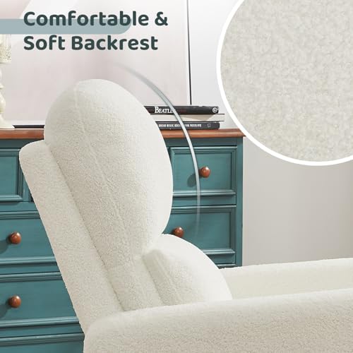 Oversized Boucle Swivel Glider Recliner with Power Lumbar Support