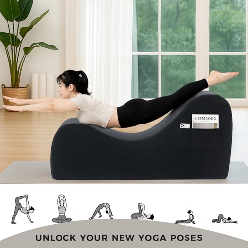 Ergonomic Yoga Chaise Lounge Chair with Ottoman, Headrest, and Lumbar Pillow
