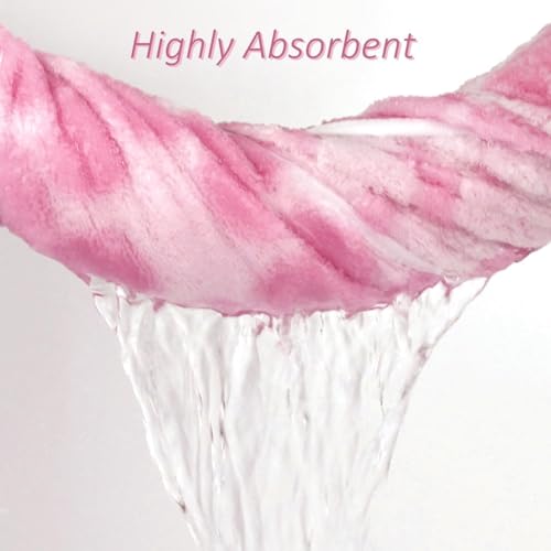 Set of 2 Floral Jacquard Cotton Bath Towels - 27.5 x 55 Inch Pink