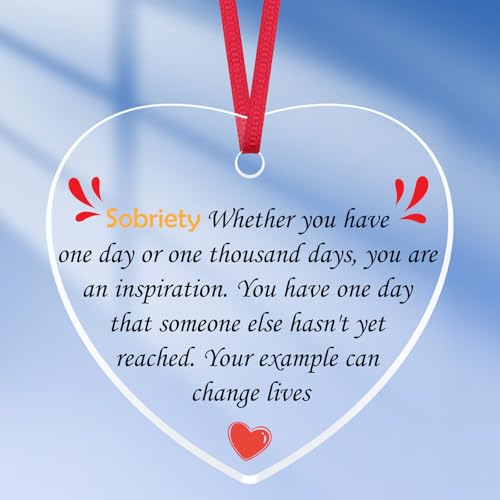 Sobriety Recovery Ornament - Acrylic Christmas Keepsake for Women & Men, Encouraging Gift