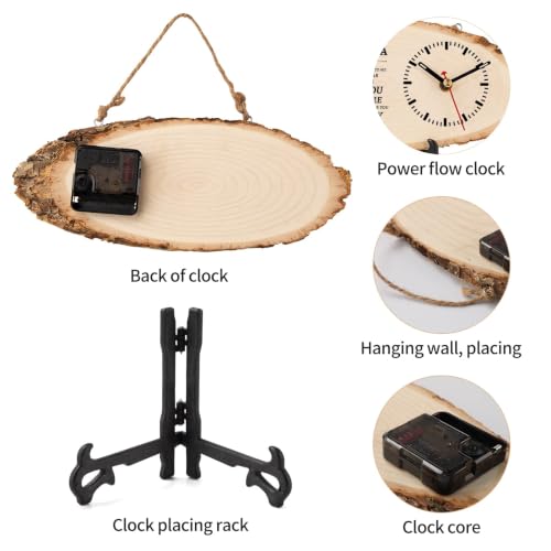 Engraved Wooden Clock DIY Gift for Dad - Personalized Table or Wall Decor
