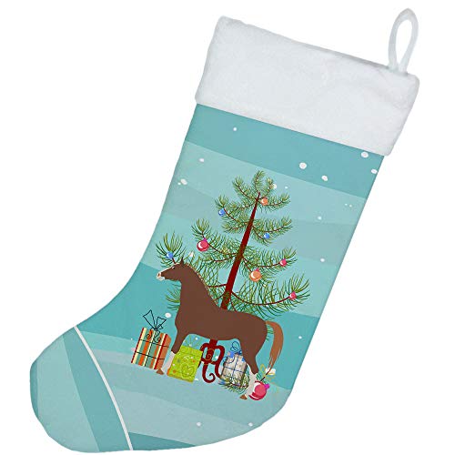 Hannoverian Horse Christmas Stocking - Teal Holiday Fireplace Decor
