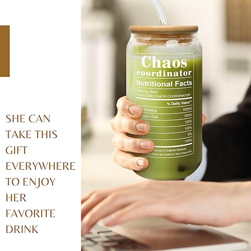 Chaos Coordinator 16oz Can Glass Tumbler - Boss Coworker Appreciation Gift