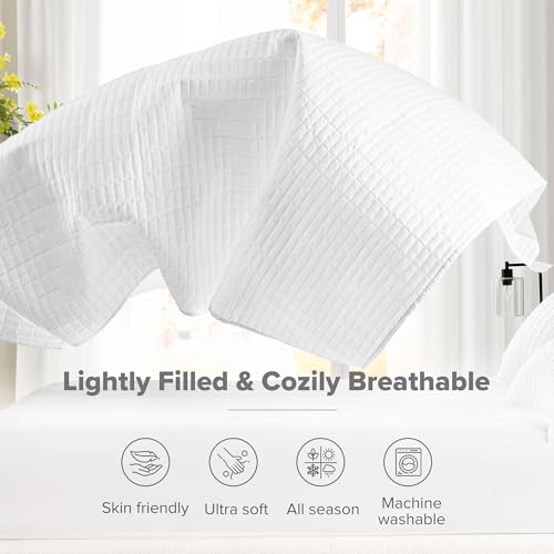Comfort Spaces Oversized Queen Quilt Set - 3-Piece Lightweight Bedspread