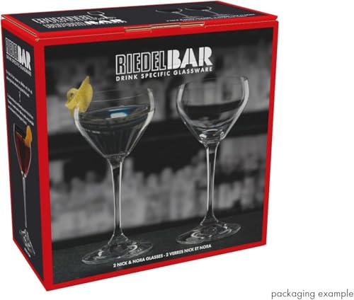 Riedel Nick & Nora Cocktail Glass Set - 4oz Old-Fashioned & Martini Glasses, Pack of 2