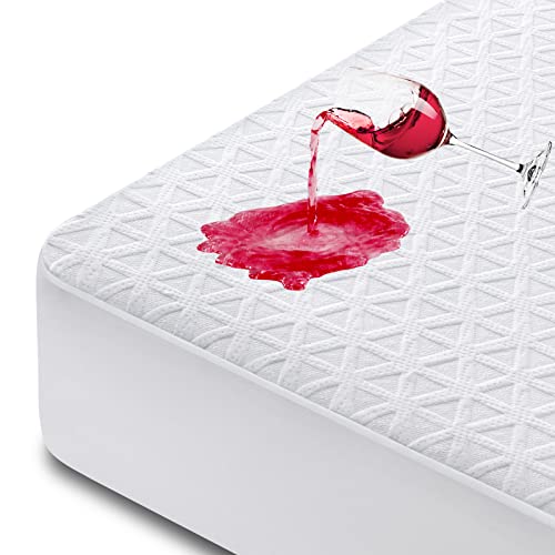 GOPOONY Queen Waterproof Cooling Mattress Protector - Deep Pocket Bed Cover
