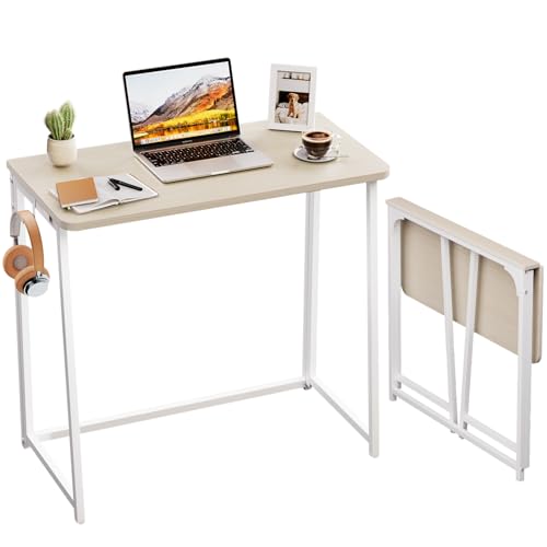 31.5-inch Folding Computer Desk for Small Spaces, Portable Writing Table
