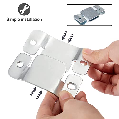 Heavy Duty Metal Sectional Couch Connectors with Screws - 4 Pack