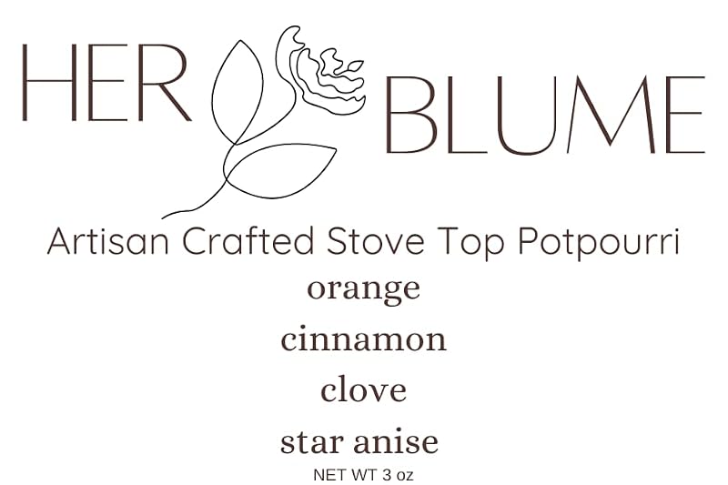 HerBlume Orange Cinnamon Stovetop Potpourri Kit 3oz Natural Aromas Gift
