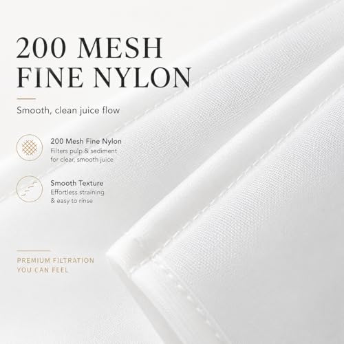 Reusable 200 Mesh Juicer Bags, 10 x 14 Inch Nylon Fine Mesh for Nut Milk