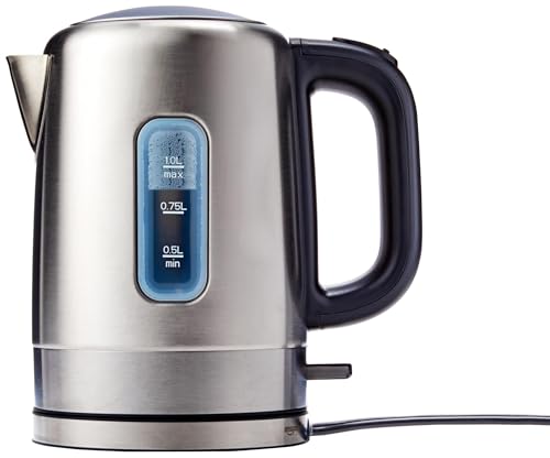 1L Electric Stainless Steel Kettle, Fast Boiling 1500W Tea & Coffee Maker