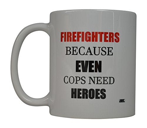 Rogue River Tactical 11oz Firefighter Coffee Mug - Funny Hero Support Gift