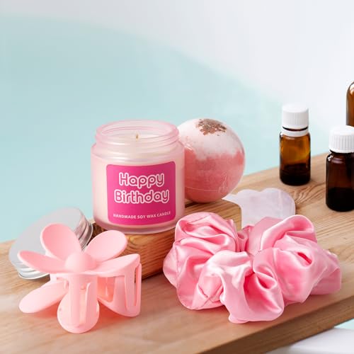 Birthday Gift Box for Her with Daisy Aesthetic Glass Cup and Spa Set