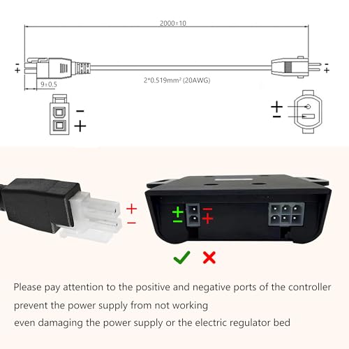 29V Adjustable Bed Power Supply Replacement, 13.7ft Long Electric Bed Adapter