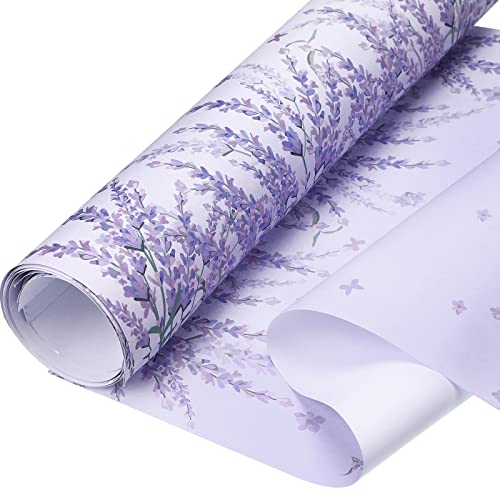 Lavender Scented Drawer Liners - 30 Sheets Non-Adhesive Floral Paper