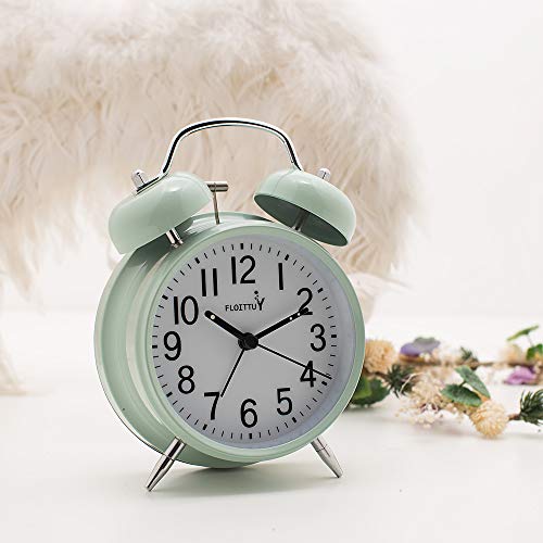 Loud 4-Inch Twin Bell Alarm Clock with Backlight for Deep Sleepers